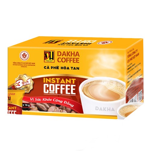 Cà phê Đắk Hà hòa tan 3in1 (15 gói x 4 hộp)